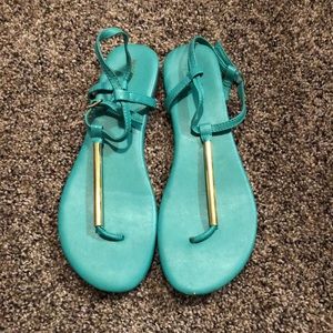 Sea foam green sandals